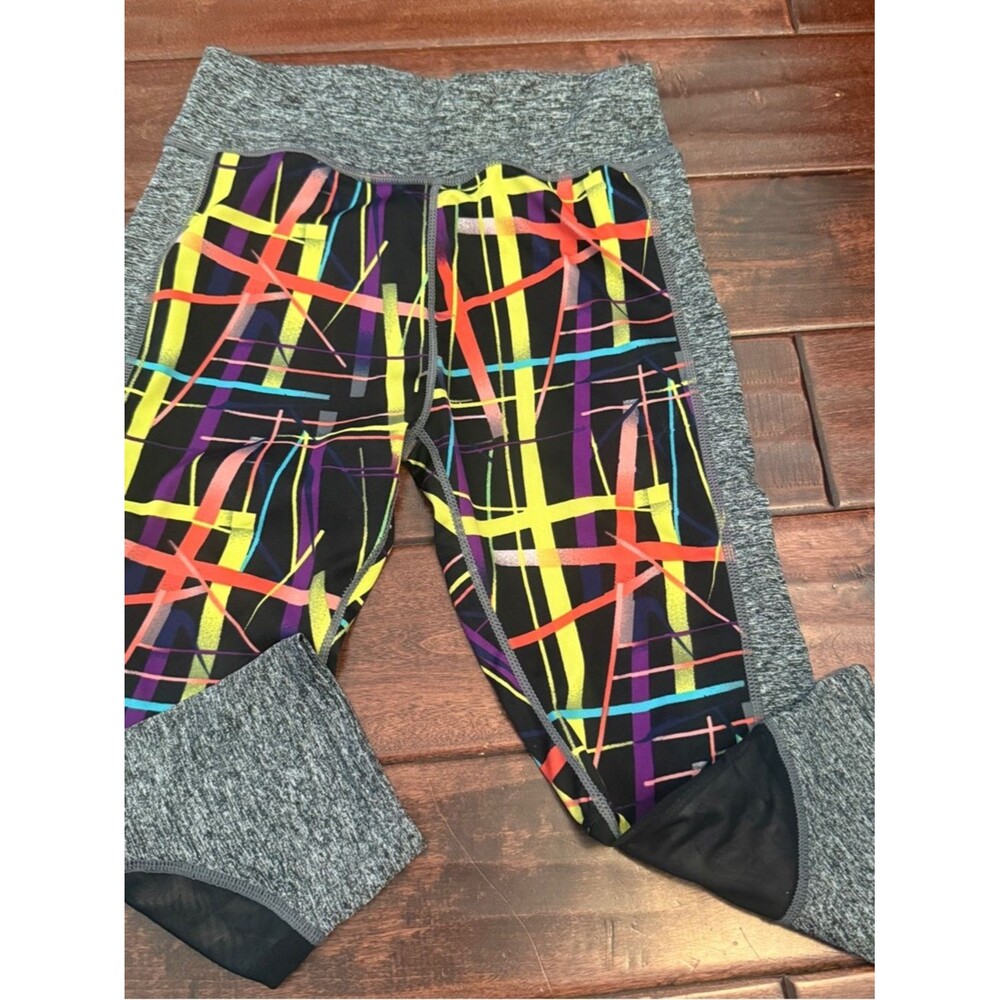 women workout medium leggings Colorful Abstract Print Athletic scribble A17